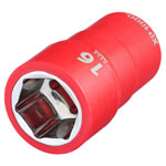 Draper 17647 XP1000® VDE Socket, 3/8" Sq. Dr., 16mm - 17647