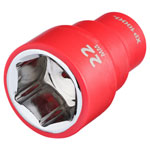 Draper 17663 XP1000® VDE Socket, 3/8 Sq. Dr., 22mm - 17663