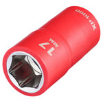 Draper 17841 XP1000® VDE Socket, 1/2" Sq. Dr., 17mm - 17841