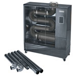 Draper 18070 230V Far Infrared Diesel Heater with Flue Kit, 51,500 BTU/15.1kW