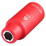 Draper 18710 XP1000® VDE Socket, 1/4" Sq. Dr., 6mm - 18710