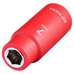 Draper 18744 XP1000® VDE Socket, 1/4" Sq. Dr., 7mm - 18744