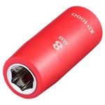 Draper 18752 XP1000® VDE Socket, 1/4" Sq. Dr., 8mm - 18752