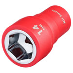 Draper 18827 XP1000® VDE Socket, 1/4" Sq. Dr., 14mm - 18827