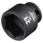 Draper 20169 HI-TORQ® Metric Impact Socket, 3/8" Sq. Dr., 21mm