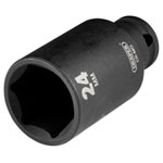Draper 20182 HI-TORQ® Metric Deep Impact Socket, 3/8" Sq. Dr., 24mm