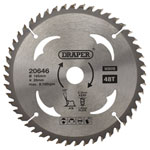 Draper 20646 TCT Circular Saw Blade for Wood, 165 x 20mm, 48T