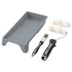 Draper 20796 Medium Pile Polyester Paint Roller & Brush Set with Soft Grip 5 Pcs