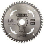 Draper 21581 TCT Circular Saw Blade for Wood, 185 x 25.4mm, 48T