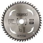 Draper 21684 TCT Circular Saw Blade for Wood, 255 x 30mm, 48T