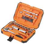 Draper 22110 HI-TORQ® 6 Point Socket Set, 1/4 and 3/8 (34 Piece)