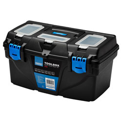 Draper 24200 Plastic Toolbox with Tote Tray, 19 - 24200