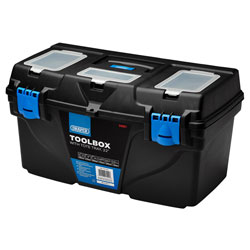 Draper 24201 Plastic Toolbox with Tote Tray, 22 - 24201