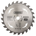 Draper 26835 TCT Construction Circular Saw Blade, 305 x 30mm, 24T