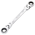 Draper 27759 HI-TORQ® Flexi Head Double Ring Ratchet Spanner 18x19mm