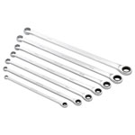 Draper 27778 HI-TORQ® Extra-Long Double Ring Ratchet Spanner Set 7Pc
