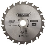 Draper 30397 TCT Multi-Purpose Circular Saw Blade, 185 x 25.4mm, 20T