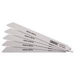 Draper 38754 Bi-metal Reciprocating Saw Blades-M/Purpose Cutting 225mm 10tpi 5Pc