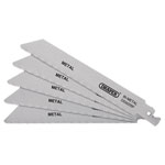 Draper 43459 Bi-metal Reciprocating Saw Blades-Metal 150mm 14tpi 5Pc