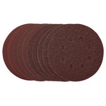 Draper 54759 Punched Sanding Discs, 125mm, Hook & Loop, Assorted Grit, 10Pc