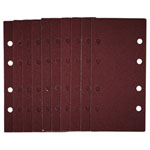 Draper 54851 1/3 Sanding Sheets with Hook and Loop, 93 x 190mm, 80 Grit 10Pc