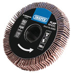 Draper 93360 Aluminium Oxide Flap Wheel, 10 x 60mm, 80 Grit