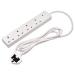 Draper 09657 Four Socket Extension Lead with Neon Indicator, 2m