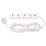 Draper 09658 Four Socket Extension Lead with Neon Indicator, 5m