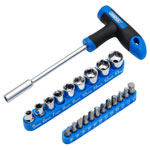 Draper 21011 T-Handle Screwdriver, Socket and Bit Set, 1/4" Sq. Dr. (22 Piece)