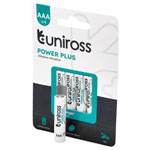Uniross 21606 LR03 AAA Power Plus Alkaline Batteries (Pack of 4)