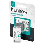 Uniross 21611 LR14 C Power Plus Alkaline Batteries (Pack of 2)