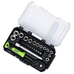 Draper 24233 HI-TORQ® Metric Socket and Bit Set, 1/4 Sq. Dr. (25 Piece)