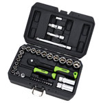Draper 24235 HI-TORQ® Metric Socket and Bit Set, 1/4 and 3/8 Sq. Dr. (48 Pc)