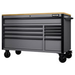 Bunker 31760 10 Drawer Workbench Roller Tool Cabinet, 56, Light Grey