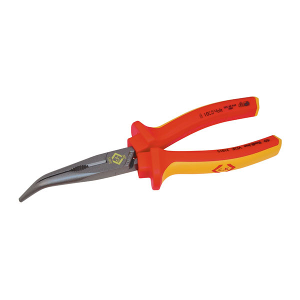 CK Tools 431015 RedLine VDE 45º Bent Nose Pliers 200mm