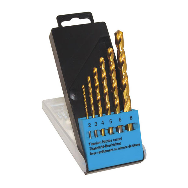 CK Tools T3293 Titanium Nitride Coated Drills Size 2-8mm Set Of 6