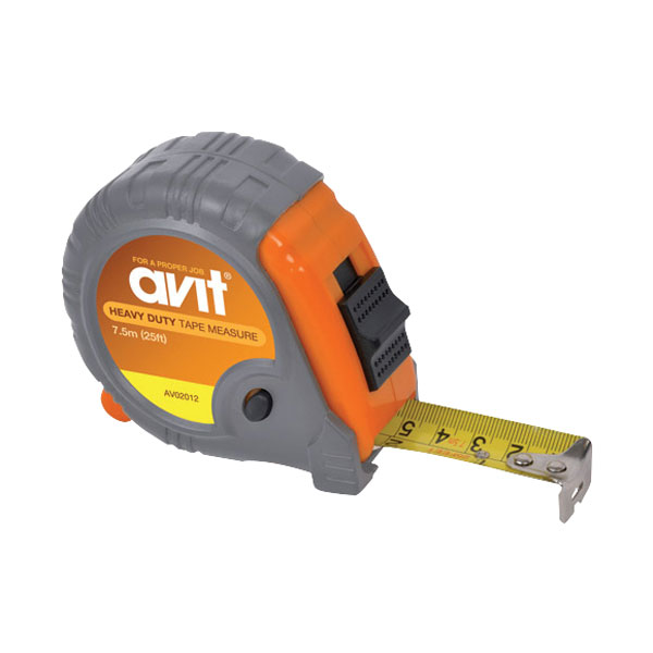 Avit AV02012 Heavy Duty Tape Measure - 7.5m (25ft)