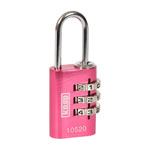 Kasp K10520PIND Aluminium Combination Padlock 20mm Pink