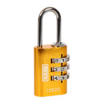 Kasp K10520YELD Aluminium Combination Padlock 20mm Yellow