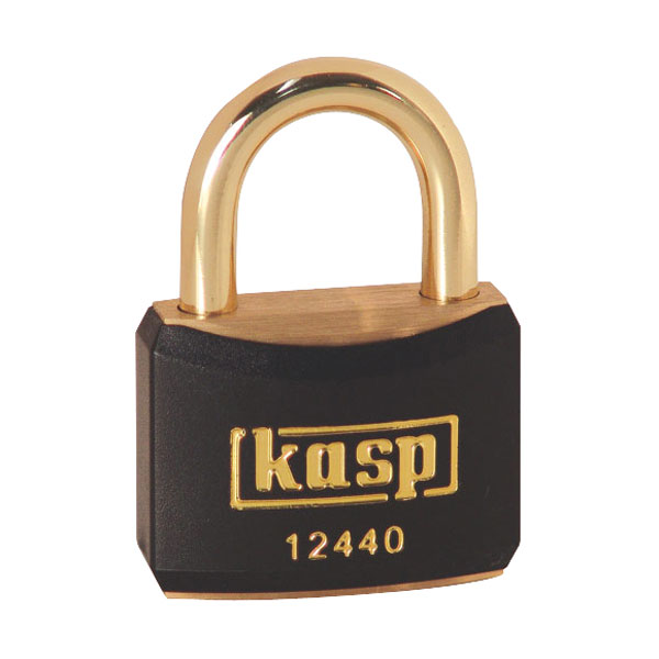 Kasp K12440BLAA1 Brass Padlock - 40mm - Brass Shackle - Black - KA...