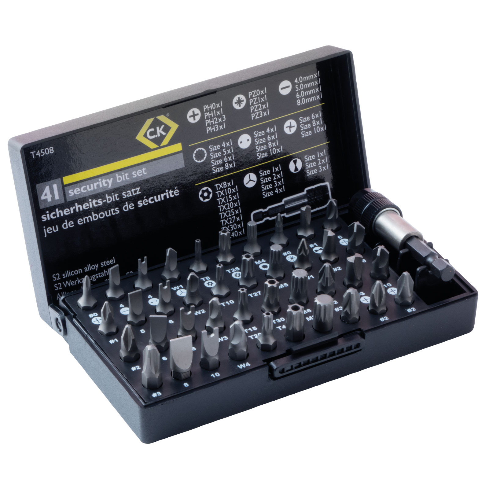 CK Tools Security Screwdriver Bit Set (25mm) 41 Piece Set