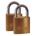 Kasp K12030D2 Brass Padlock - 30 mm - Twin-Pack - Keyed Alike