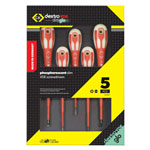 CK Tools T49283PD DextroVDE Glo Phosphorescent Slim Screwdriver Set/5 PZ/SL