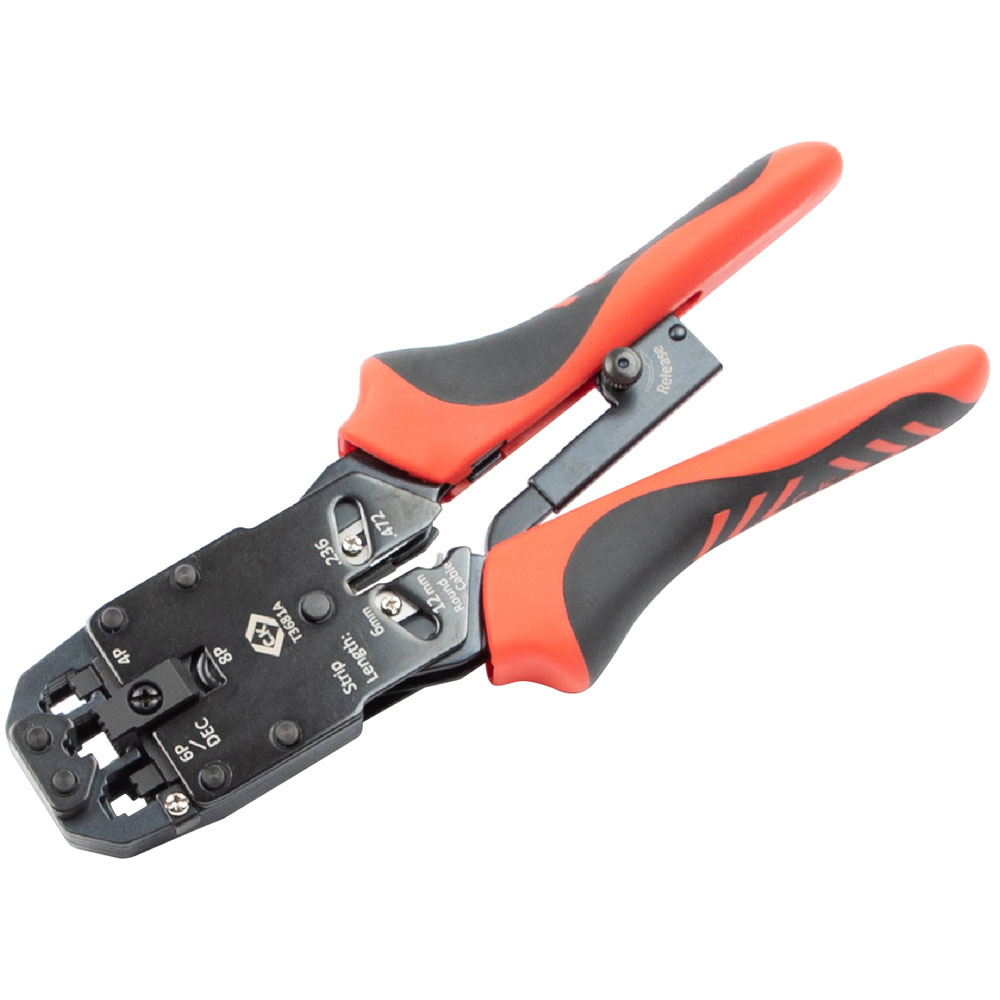 CK Tools T3681A Ratchet Crimping Pliers For Modular Plugs 4/6/8P ...