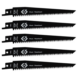 CK Tools T0821 Reciprocating Saw Blades x 5, 6 tpi