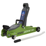 Sealey 1020LEHV Trolley Jack 2tonne Low Entry Short Chassis - Hi-Vis Green