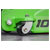 Sealey 1020LEHV Trolley Jack 2tonne Low Entry Short Chassis - Hi-Vis Green