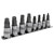 Sealey AK65600 Hex Socket Bit Set Lock-On™ 8pc 1/4 & 3/8Sq Drive Metric