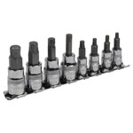Sealey AK65602 Hex Socket Bit Set Lock-On™ 8pc 1/4 & 3/8Sq Drive Imperial
