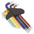 Sealey AK7197 Ball-End Hex Key Set 9pc Long Colour-Coded Imperial